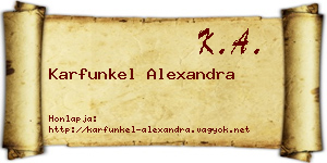 Karfunkel Alexandra névjegykártya